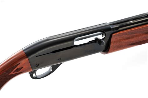 The butt stock is a checkered grip walnut pistol grip with a black cap. . Remington 1187 bass pro price